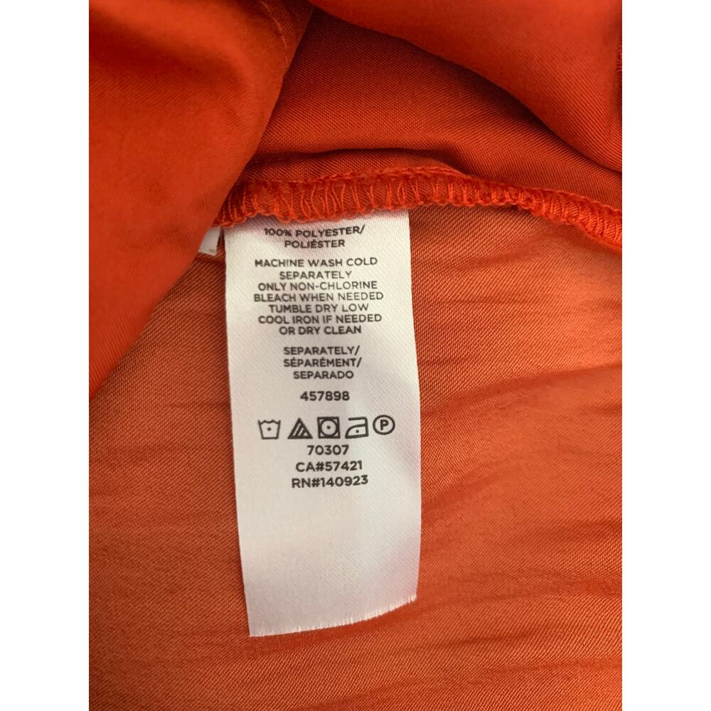 Loft Drawstring Satin Wide Leg Pants in Burnt Orange Size XS - Picture 7 of 7